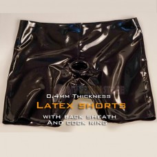 (DM509)Top quality Latex Rubber Shorts with Cock ring and Sheath fetish wear
